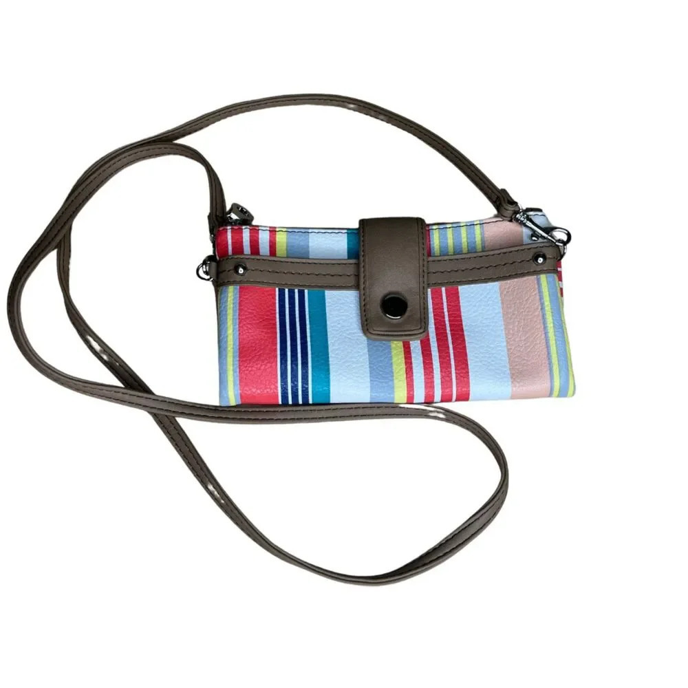 Crossbody Striped‎ Multicolor Wallet